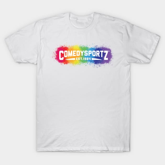 ComedySportz Pride Wordmark T-Shirt by Buffalo Comedy Collective